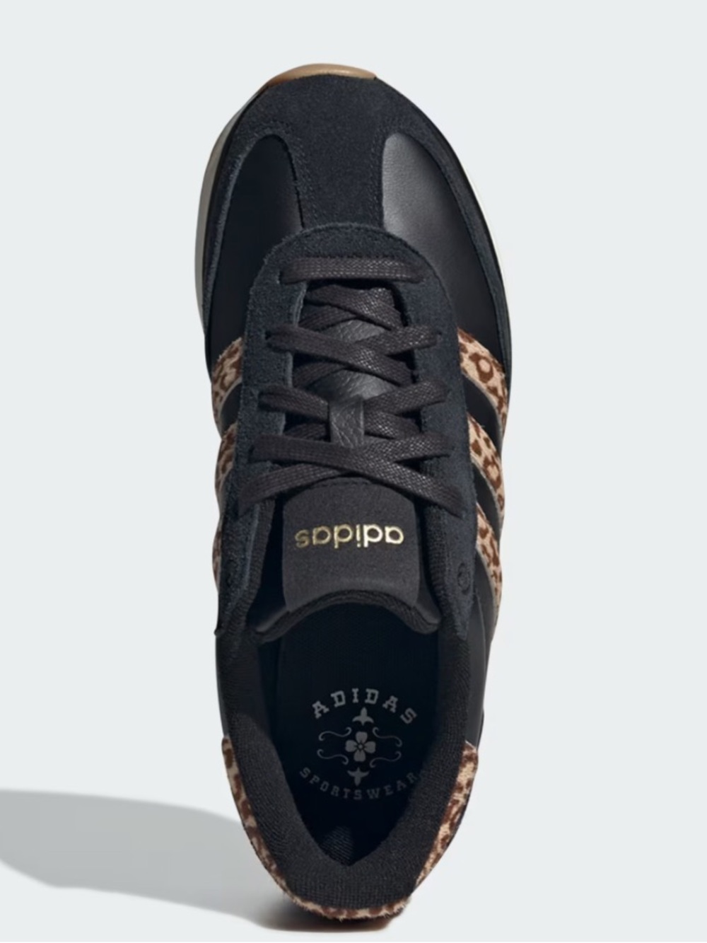 adidas Run 70s 2.0 Sneakers - Black/Cream Cheetah 7.5